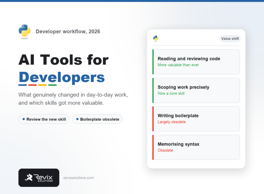 Ai tools for developers what to learn by Revix Solutions