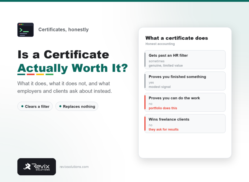 Is a digital marketing certificate worth it by Revix Solutions