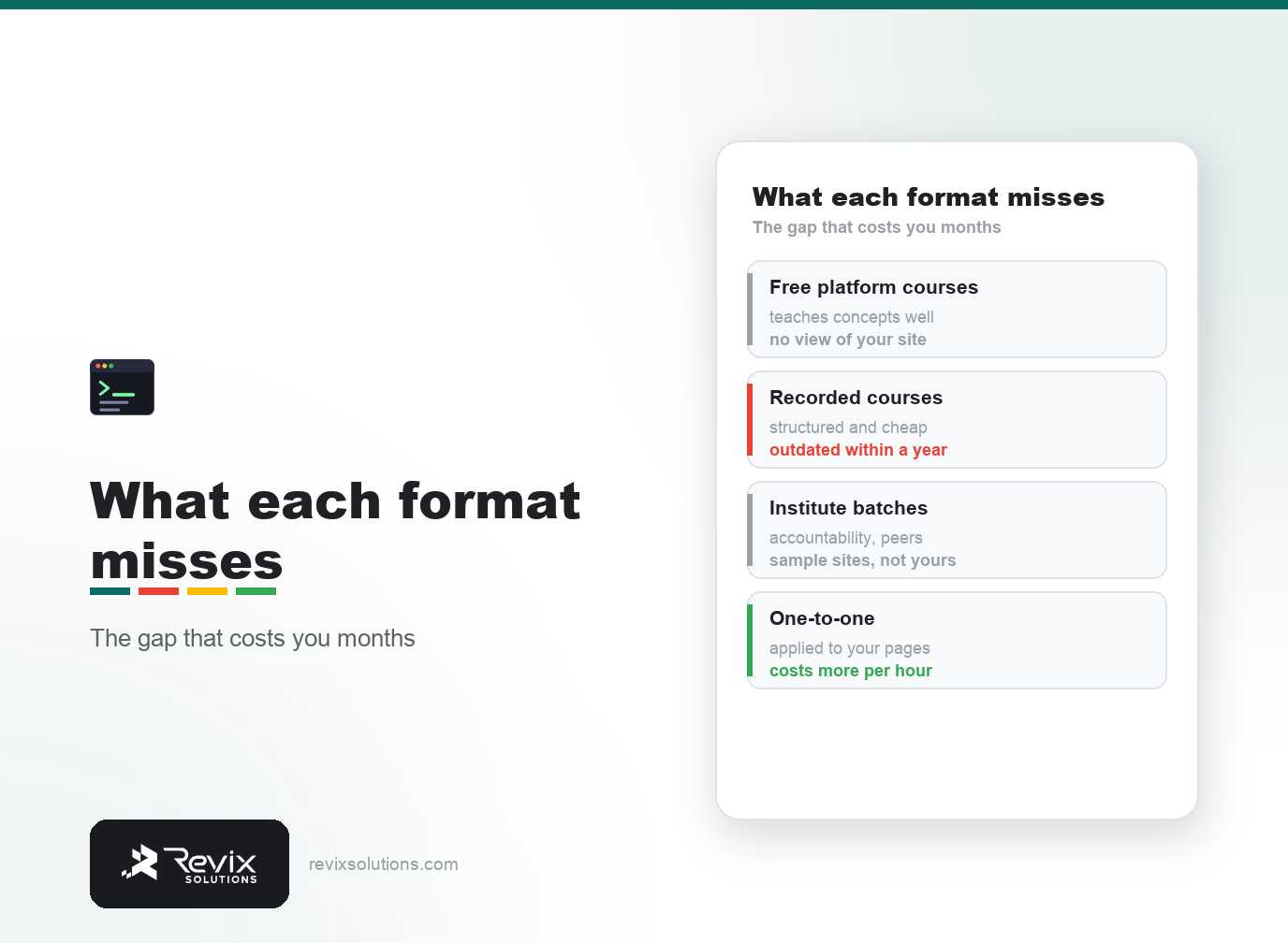 What each SEO course format leaves out - seo courses in india
