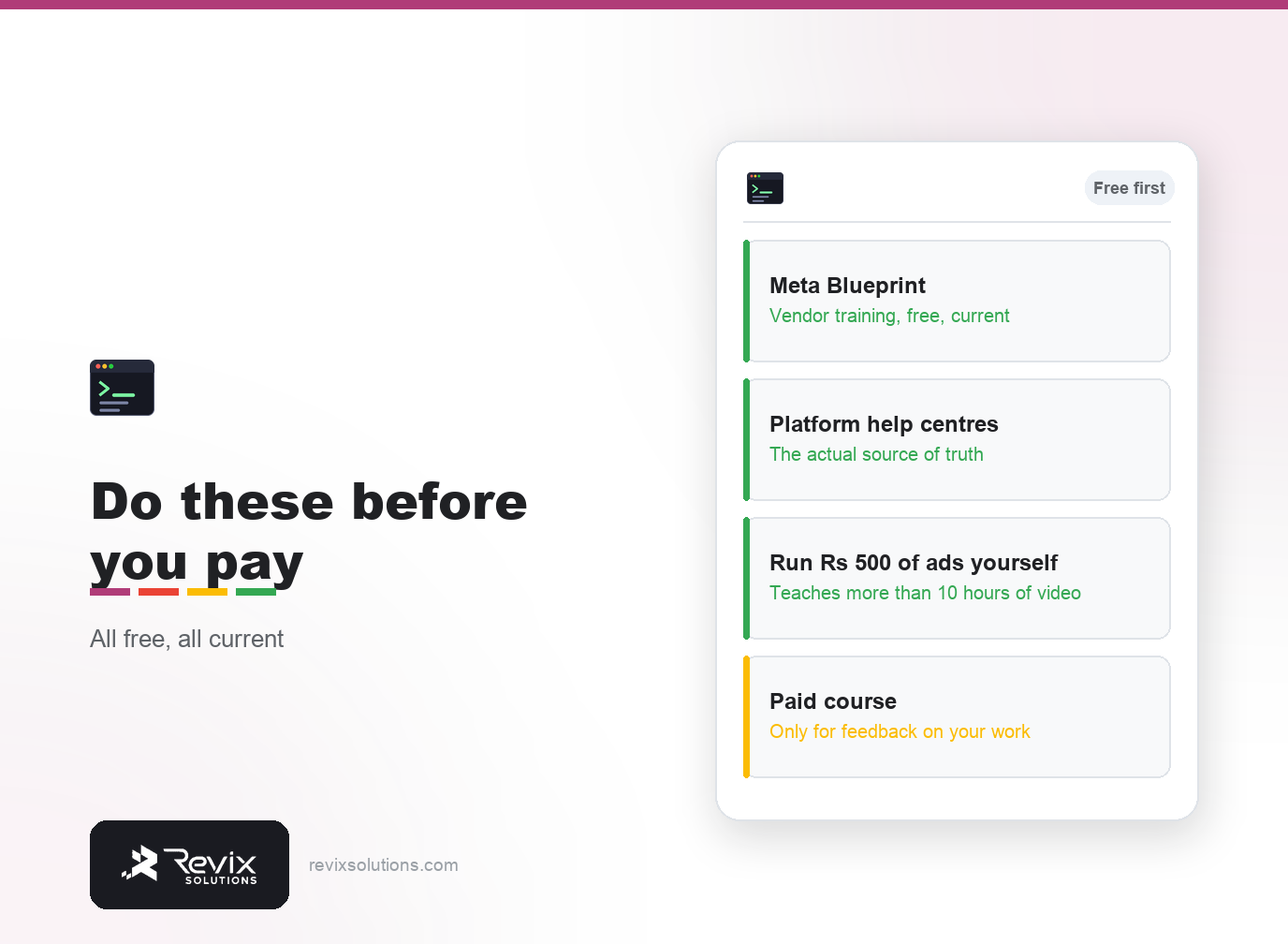 Free social media marketing training to do before paying