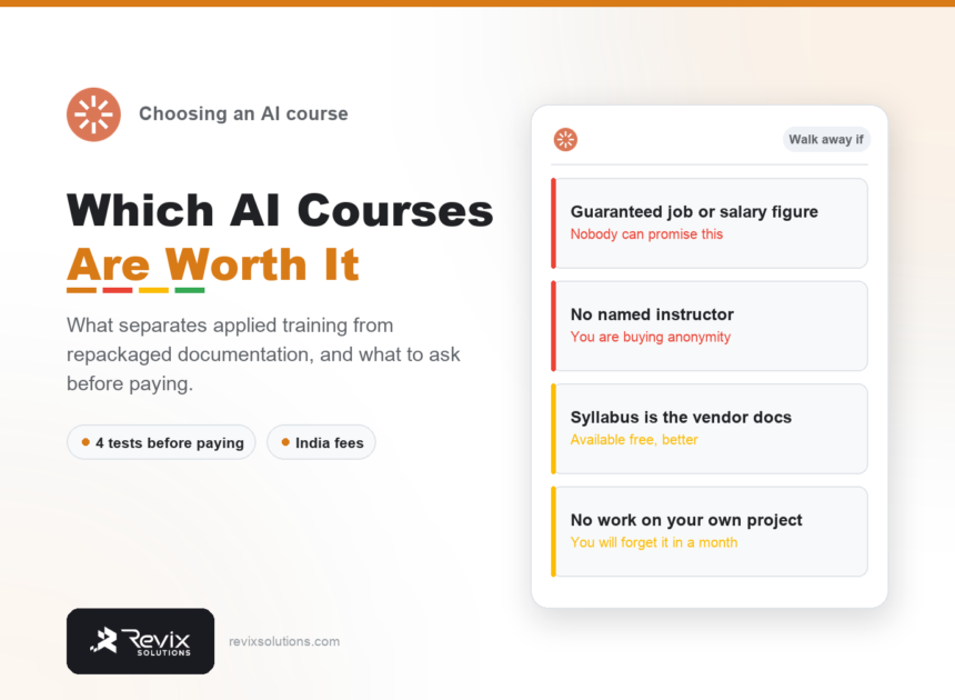 Which ai courses are worth paying for by Revix Solutions