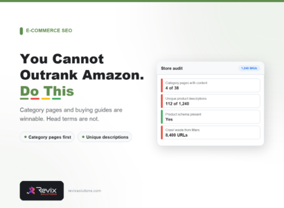 E-commerce SEO in India: How to Rank Product Pages That Actually Sell - E-commerce SEO guide by Revix Solutions
