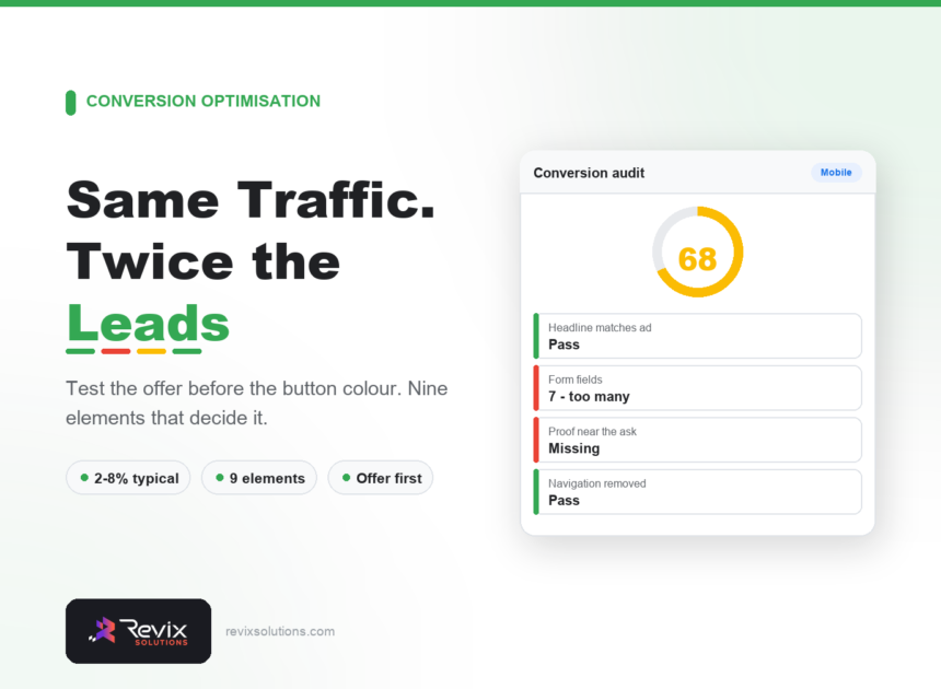 Landing Page Conversion Rate Optimization: A Practical 2026 Guide - Conversion Optimisation guide by Revix Solutions