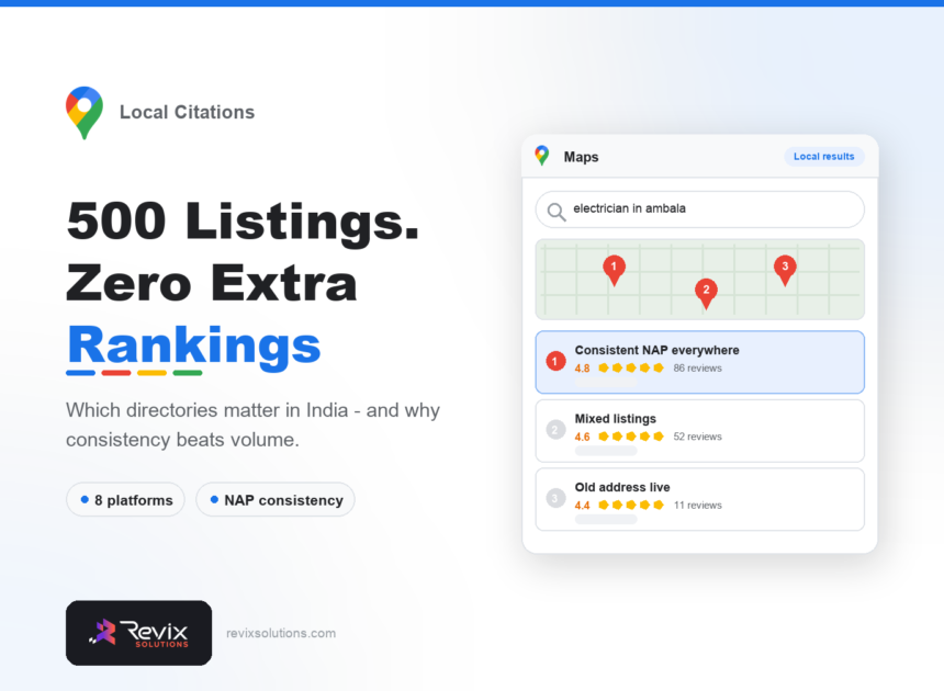 Local Citations in India: Which Directories Matter and Which Waste Time - Local Citations guide by Revix Solutions