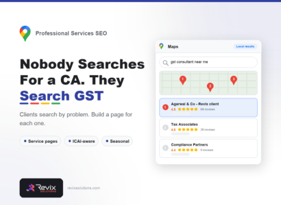 SEO for Chartered Accountants in India: How Firms Get Found - Professional Services SEO guide by Revix Solutions