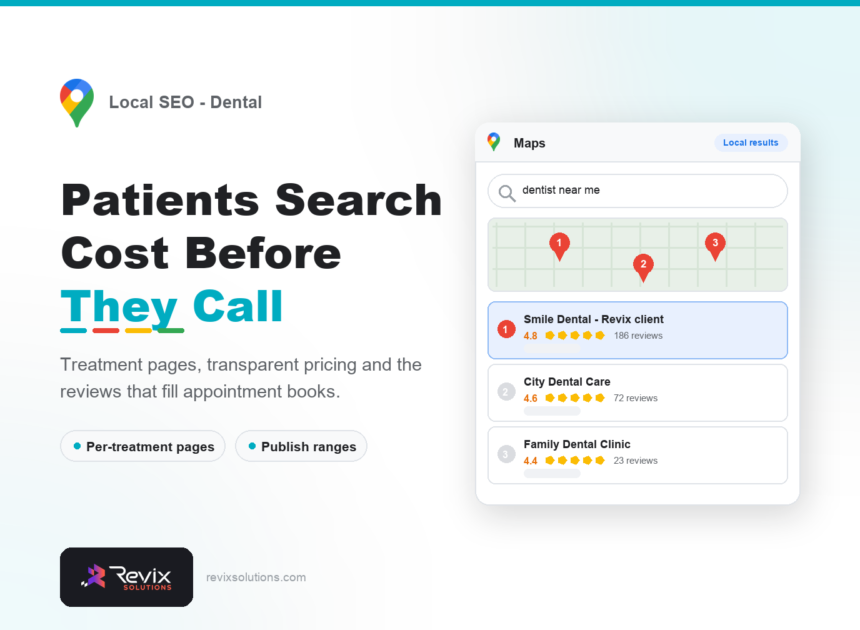 SEO for Dental Clinics in India: How to Fill Your Appointment Book - Local SEO - Dental guide by Revix Solutions