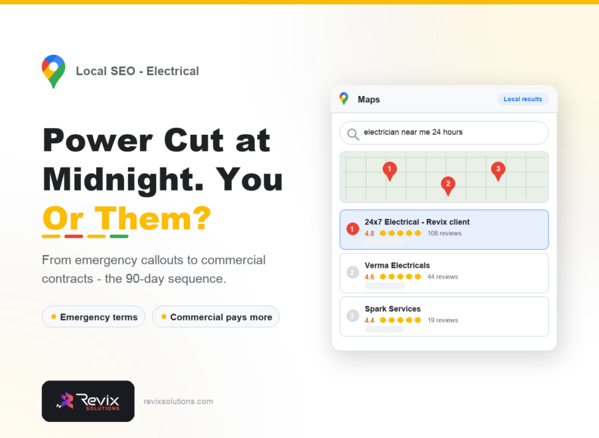 SEO for Electricians in India: How to Get Steady Local Callouts - Local SEO - Electrical guide by Revix Solutions
