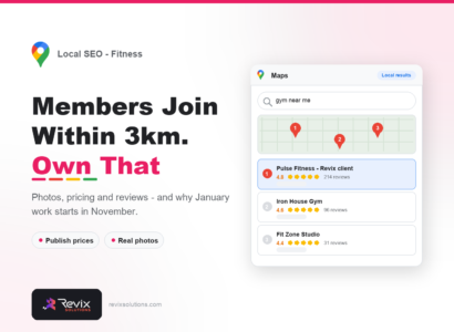 SEO for Gyms and Fitness Studios: How to Fill Memberships Locally - Local SEO - Fitness guide by Revix Solutions