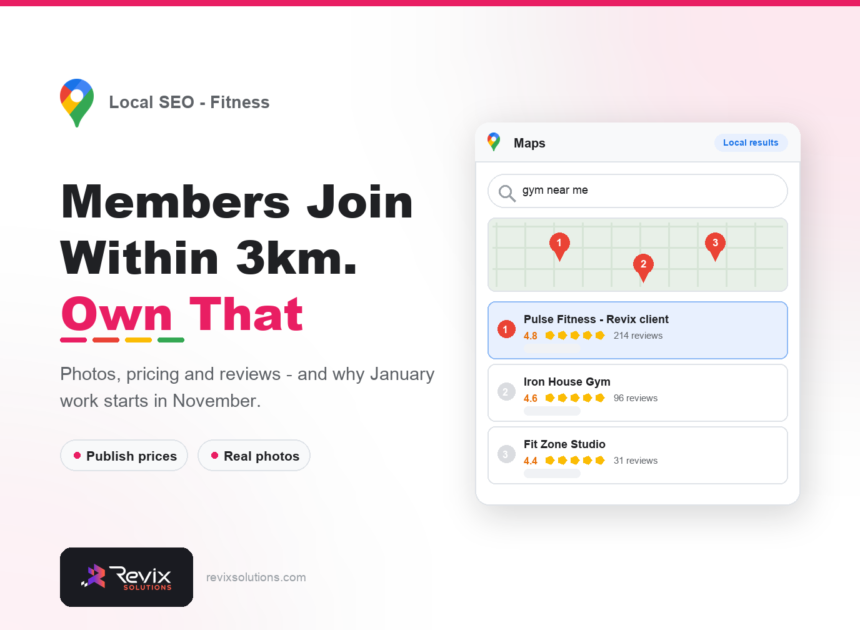 SEO for Gyms and Fitness Studios: How to Fill Memberships Locally - Local SEO - Fitness guide by Revix Solutions