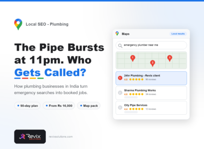 SEO for Plumbers in India - Local SEO - Plumbing guide by Revix Solutions