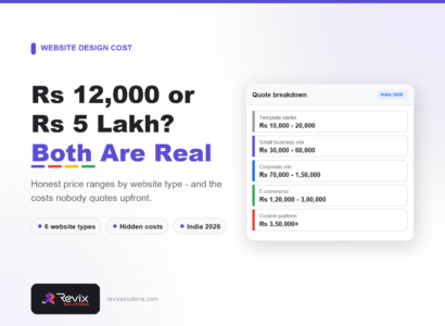 Website Design Cost in India: What You Should Actually Pay in 2026 - Website Design Cost guide by Revix Solutions