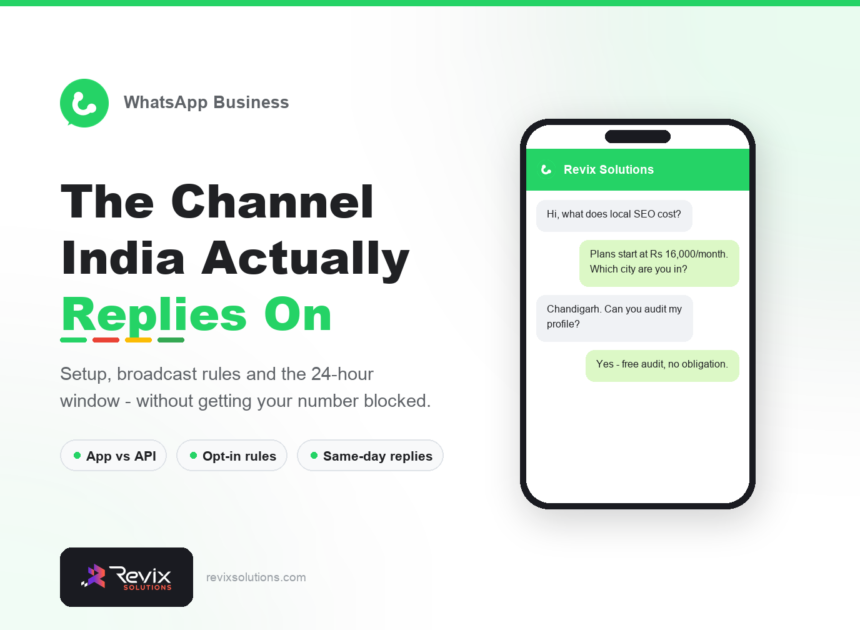 WhatsApp Business Marketing in India: A Practical Guide for 2026 - WhatsApp Business guide by Revix Solutions